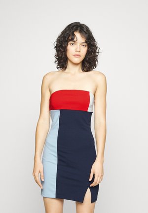 ARCHIVE BLOCKING BODYCON - Jersey dress - twilight navy/multi