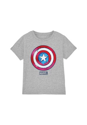 Marvel CAPTAIN AMERICA DRIP SHIELD - T-Shirt print - mottled grey