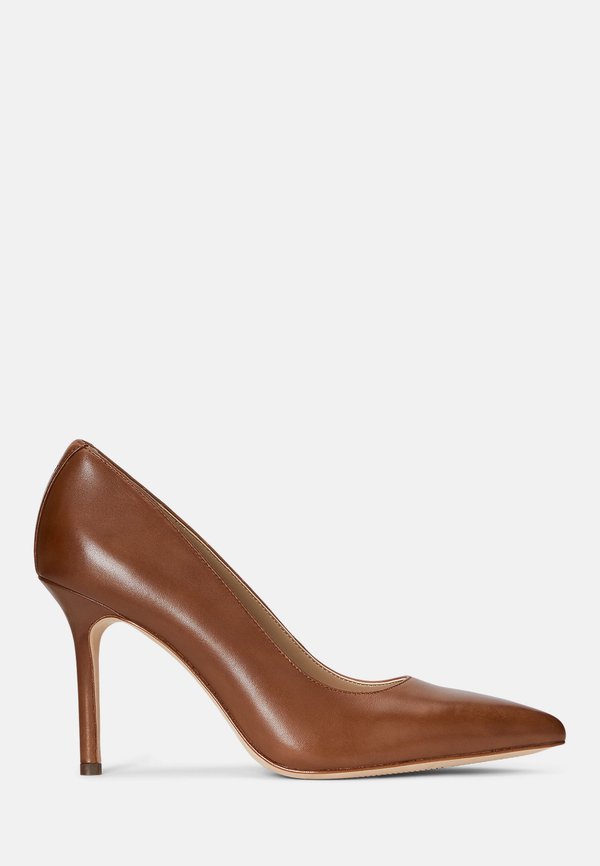 LINDELLA II BURNISHED LEATHER PUMP - Classic heels - deep saddle tan