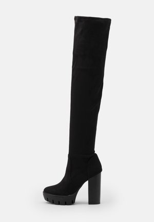 High heeled boots - black