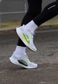 Nike Performance AIR ZOOM PEGASUS 41 - Road running shoes - white/volt black