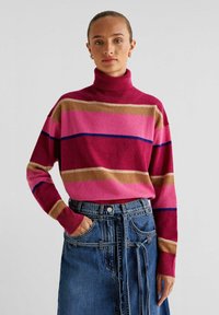 Scalpers TURTLE - Strickpullover - fucsia stripes