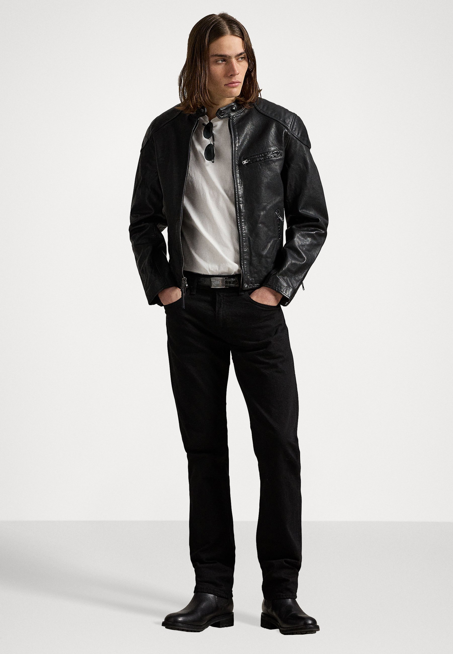 ジャケット・アウター CHAPS RALPHLAUREN LEATHER JACKET BLK CHAPS RALPHLAUREN LEATHER JACKET BLK