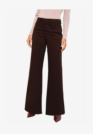 WIDE - Flared-farkut - chocolate brown