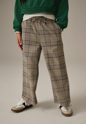 CHECK WIDE LEG - Nadrágok - neutral