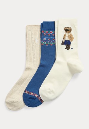 Polo Ralph Lauren, POLO BEAR FLORAL CREW SOCK 3-PACK - Чорапи - ivory