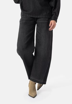 NORALIE CONTRAST - Wide leg - dark college grey