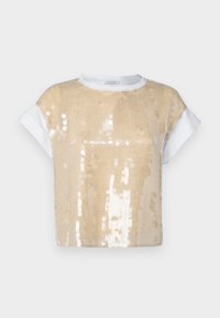 Camiseta estampada - opticalwhite/beige
