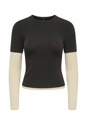 ONLY, TOP ONLDUBLA TOP - Langarmshirt - chocolate torte