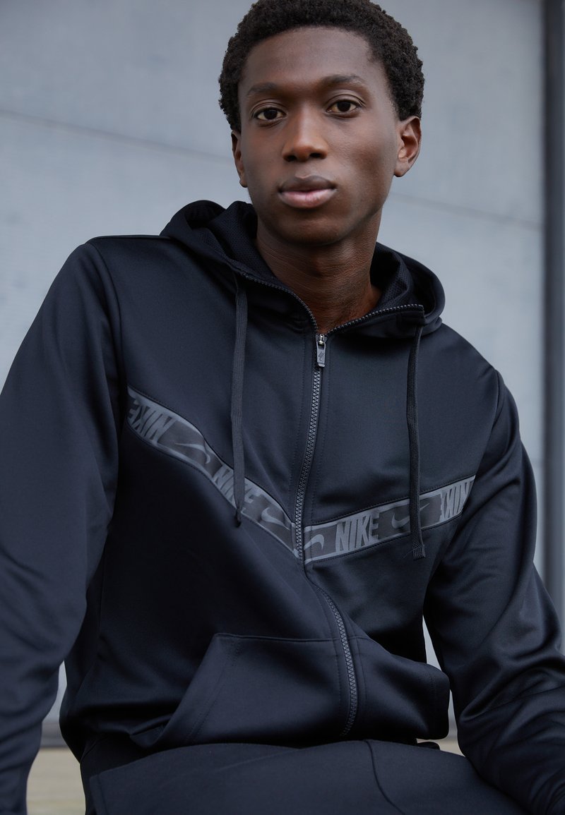 Nike Sportswear REPEAT HOODIE Sweatjacke Black black iron Grey