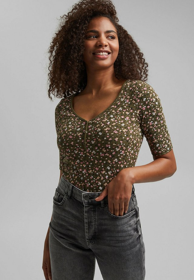 T-shirts med print - khaki