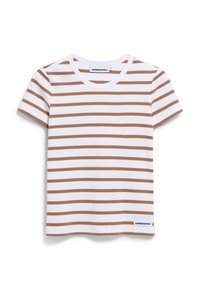 KARDAA STRIPES - T-Shirt print - white pale umber