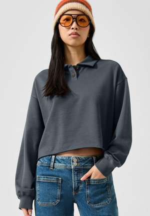 QS SWEATSHIRT - Polo - dunkelgrau