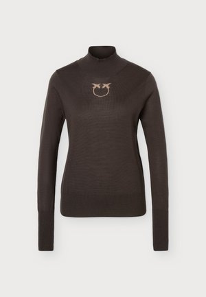 Pinko, ABBAIO MAGLIA LOGO - Пуловер - grigio corvo