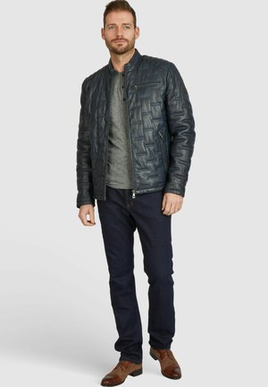 bugatti BUSANDRO - Chaqueta de cuero - dunkelblau