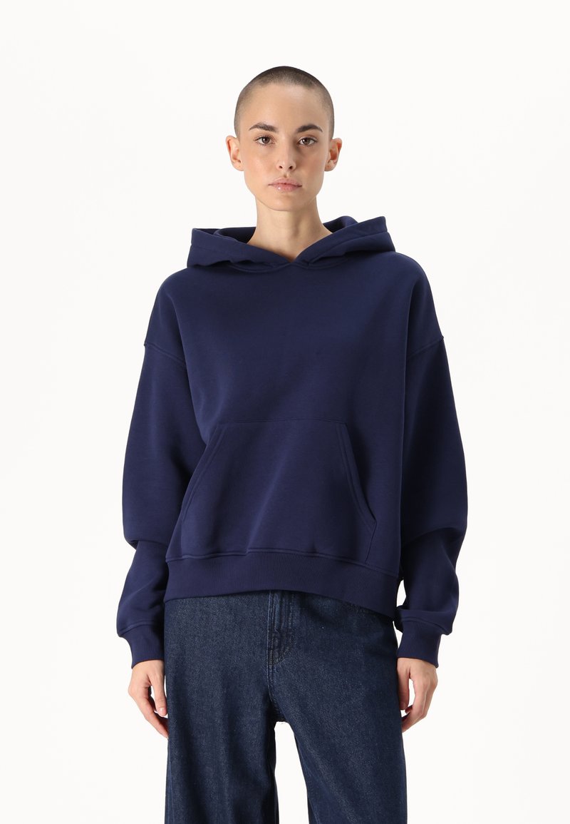 Gina Tricot Petite BASIC ORIGINAL HOODIE - Sweatshirt - dark blue