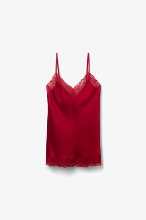Intimissimi, V-NECK - Nattøj trøjer - red