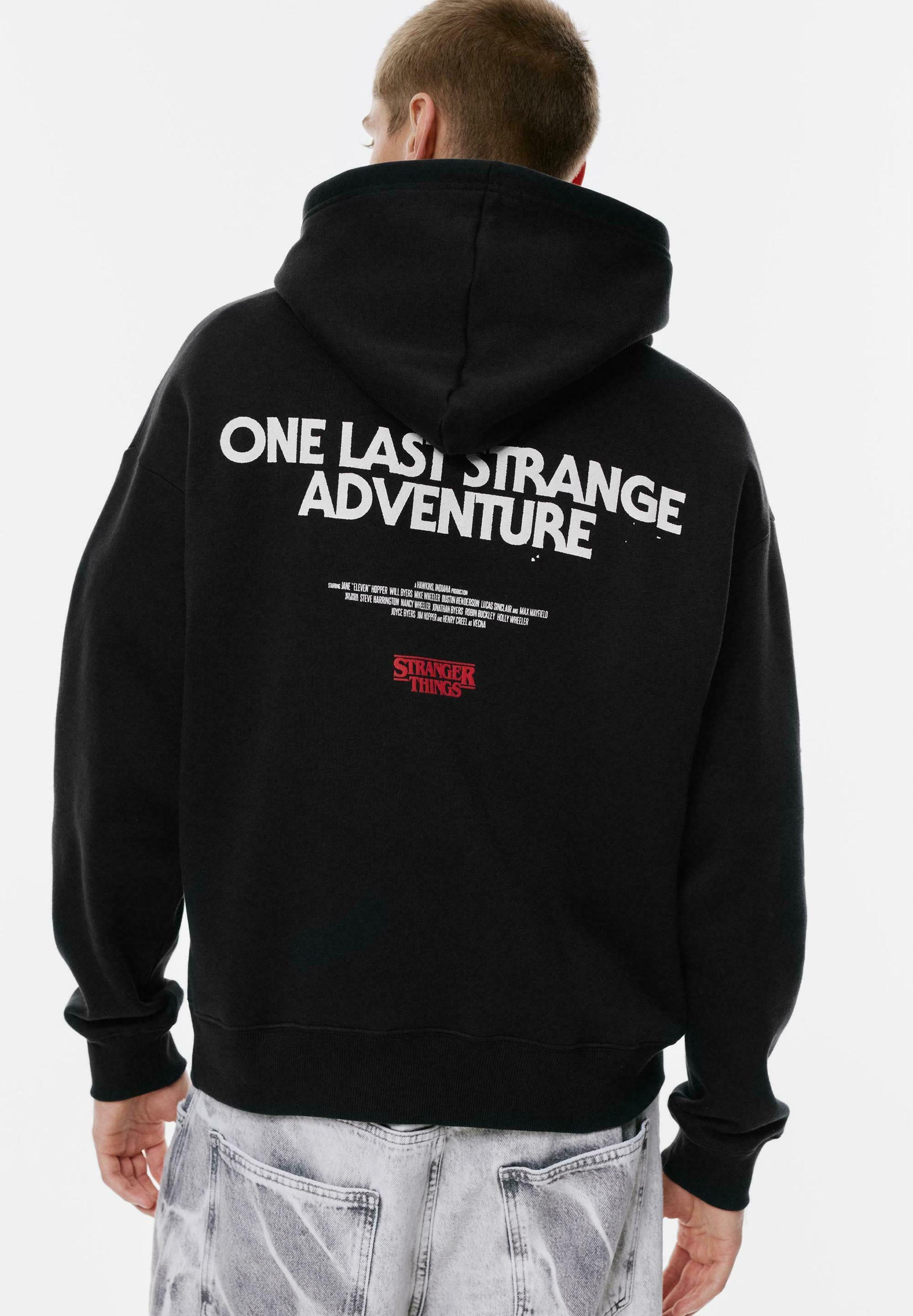 PULL&BEAR STRANGER THINGS - Hoodie - dark grey/donkergrijs