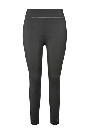 MIAMODA, TIGHT-FITTING COLD-DYED LACY HEM LEGGINGS - Leggings - Hosen - anthracite