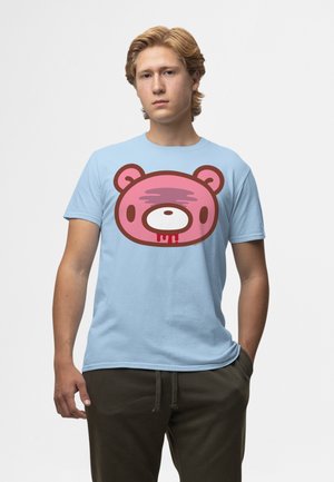 Henry Tiger, GLOOMY BEAR THE NAUGHTY GRIZZLY HALLOWEEN BLOODY MOUTH FACE ANIME - T-shirt imprimé - light blue