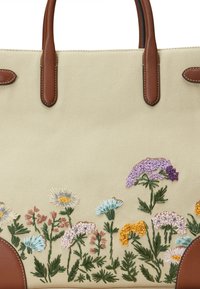 Lauren Ralph Lauren DEVYN TOTE LARGE - Veľká kabelka - riviera floral/sand/tan