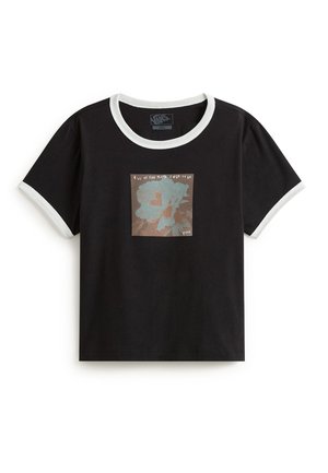 Vans, PLACES I WISH TO GO RINGER. - T-shirts print - black