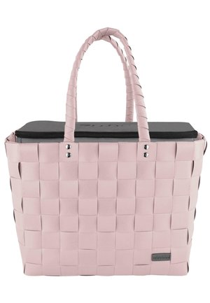 FLECHTKORB MIT GROSSER KÜHL - Handbag - hellrosa