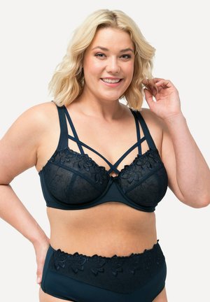 Ulla Popken TRANSPARENTE ZIERBÄNDER CUP - Underwired bra - night blue