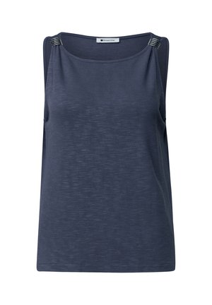 Street One, TOP WITH BOAT NECKLINE AND SHOULDER - Top - ashen blue