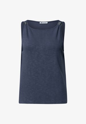 Street One, TOP WITH BOAT NECKLINE AND SHOULDER, niebieskoszary