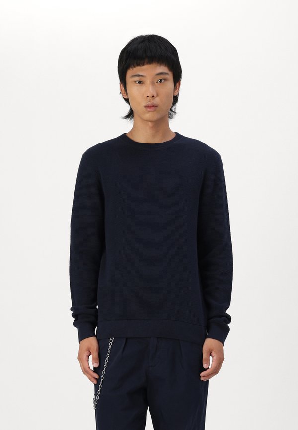SLHROSS STRUCTURE CREW NECK - Jumper - dark sapphire