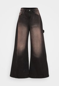 SWEEPER WIDE LEG - Wide Leg - dirty charcoal wash