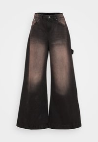 SWEEPER WIDE LEG - Flared Jeans - dirty charcoal wash