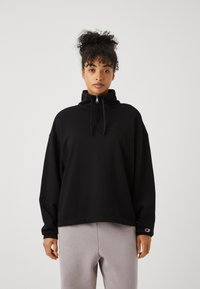 Champion ICONS HALF ZIP SMALL C LOGO - Felpa - black