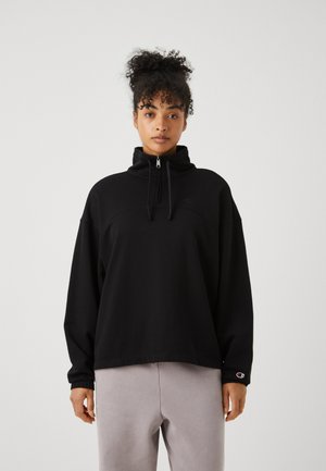 Champion ICONS HALF ZIP SMALL C LOGO - Felpa - black