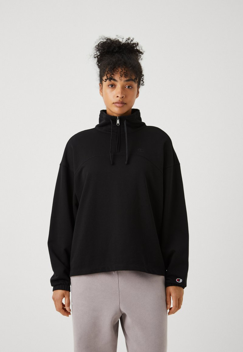Champion ICONS HALF ZIP SMALL C LOGO - Felpa - black