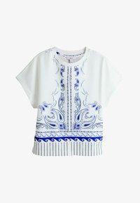 Sélectionné, ecru blue wave print