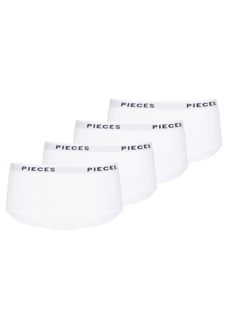 Pieces PCLOGO LADY SOLID 4 PACK - Culotte calção - black/preto