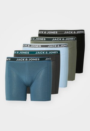 JACEVAN SOLID TRUNKS 5 PACK  - Boxers - asphalt/oceanview/black/agave green/blue