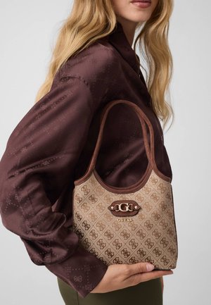 Guess, SAMANTHA LOGO MINI SHOPPER TASCHE - Borsa a mano - mehrfarbig braun