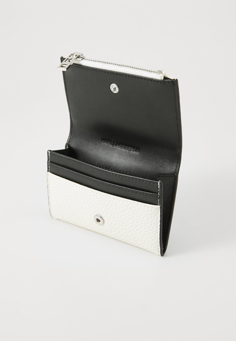 Portefeuille Compact Karl Lagerfeld Simili Cuir Blanc - Style Pliable Avec Compartiments Cartes