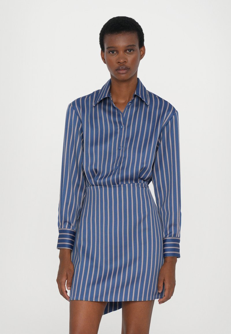 Robe Topshop Rayée Bleu Marine Avec Découpes - Taille 8, Occasion Très Bon état