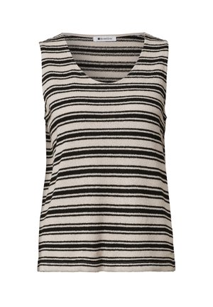 Street One, TOP MIT RUNDHALS IN STRICK-OPTIK - Débardeur - black