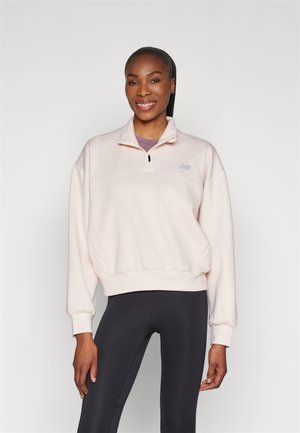 TRIPLE KNIT SPACER PULLOVER - Zip-up sweatshirt - quartz pink heather (674)