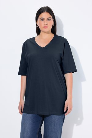 Ulla Popken, V-AUSSCHNITT, HALBARM - T-shirt basic - marine