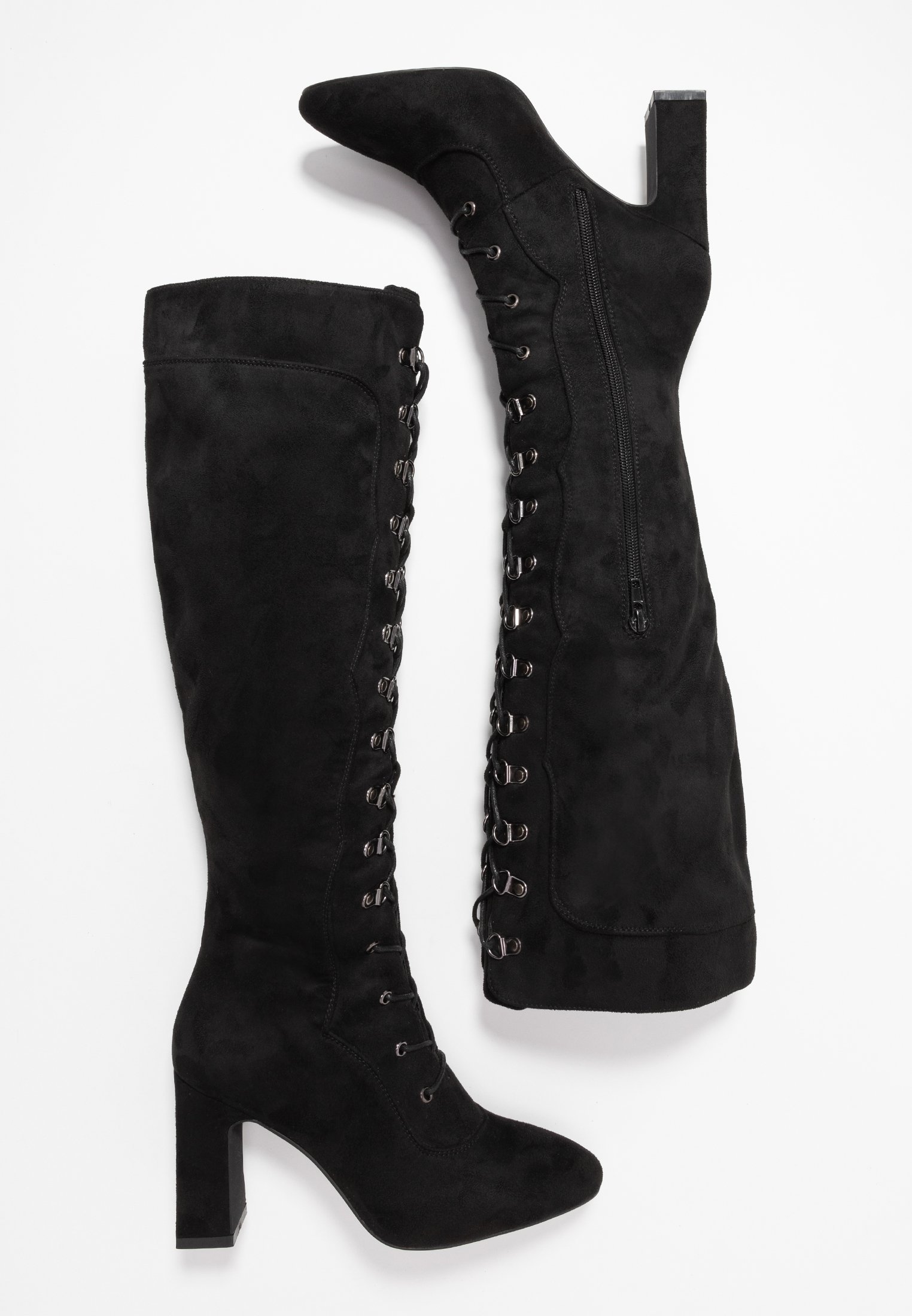 NA KD LACE UP KNEE BOOTS Klassiska stövlar black NA KD BOOTS Klassiska stövlar black Zalando.se
