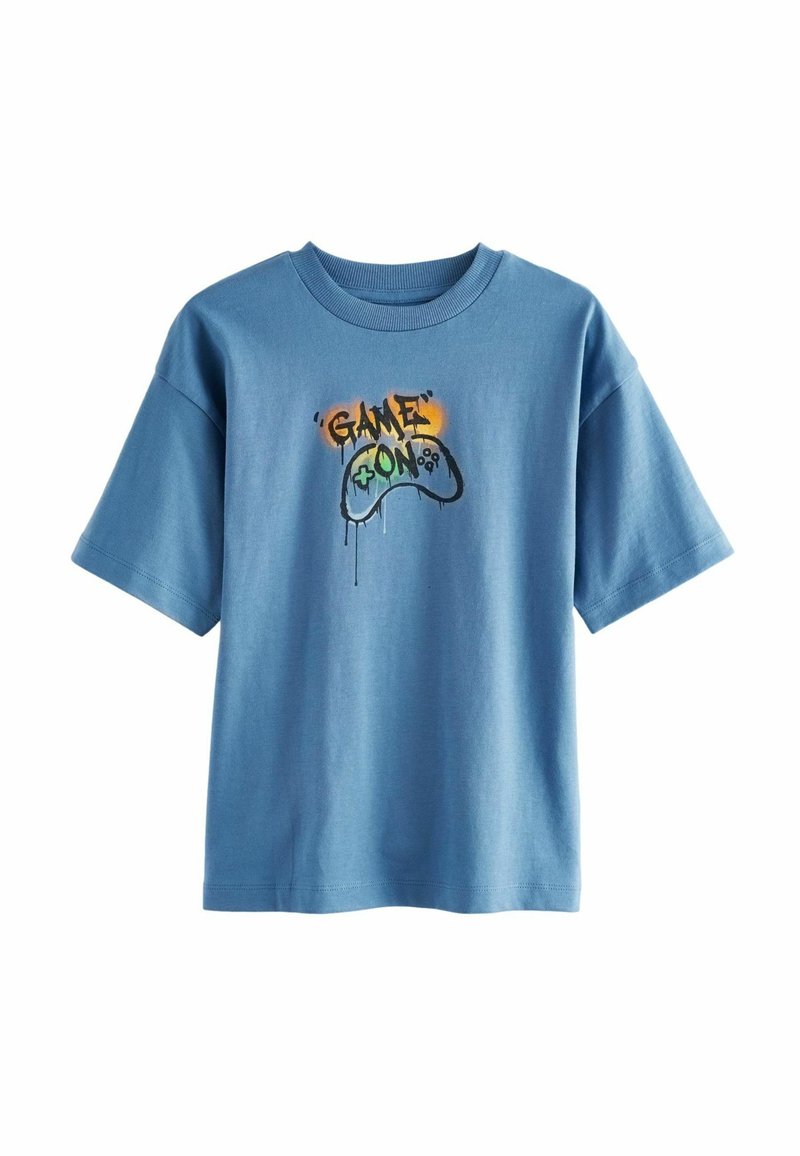 Next - RELAXED FIT SHORT SLEEVE GRAPHIC STANDARD - Print T-shirt - blue game on, Enlarge