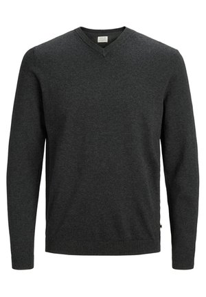 JJEBASIC V-NECK - Jumper - dark grey