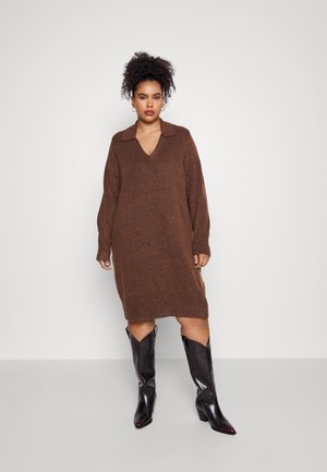 NMIAN NECK DRESS - Jumper dress - cappuccino