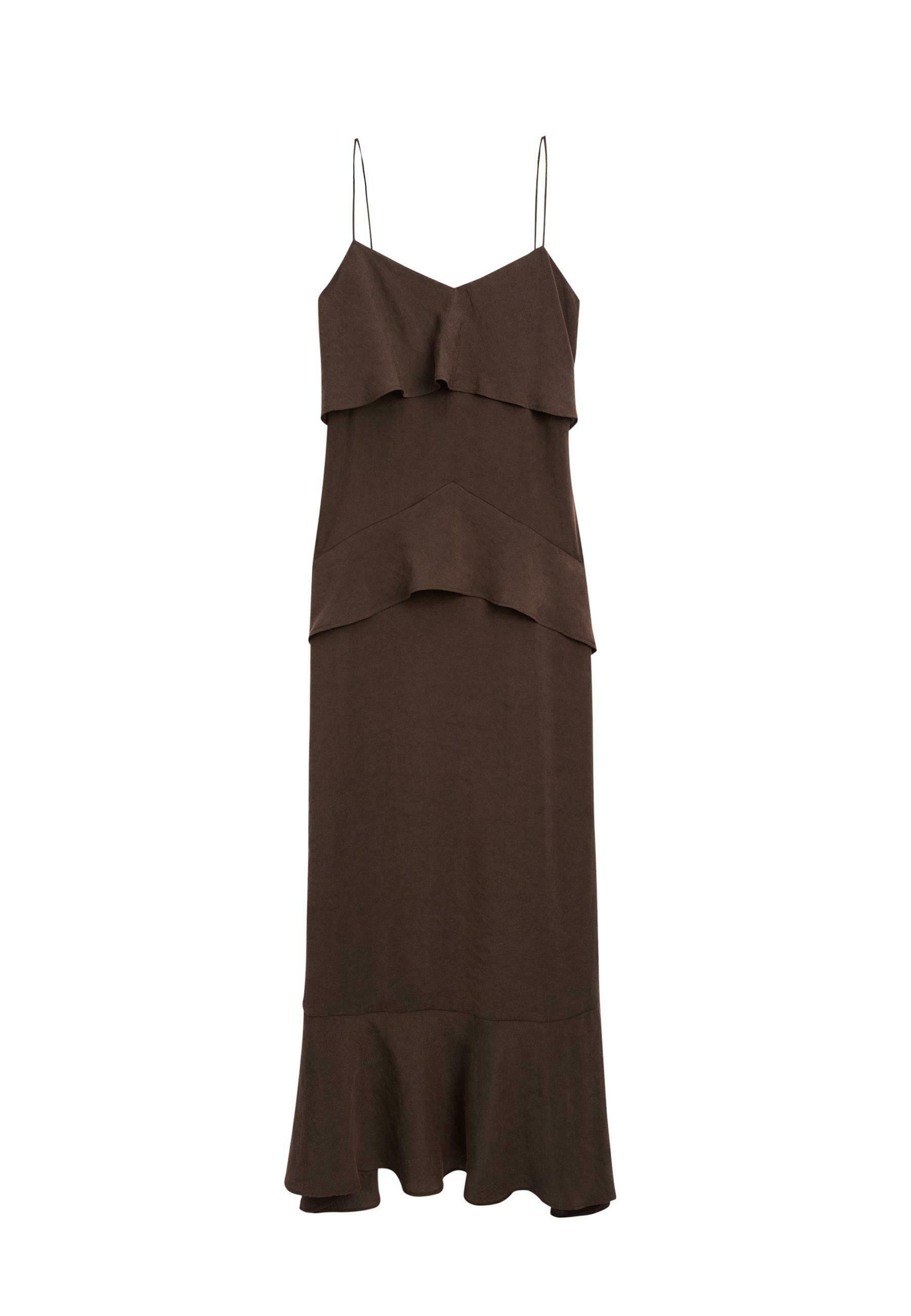 Massimo Dutti【NEW】Flowing midi dress with ruffles Women's Dresses - Massimo Dutti - US
